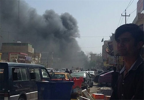 عکس: انفجار خودروی بمب گذاری در کربلا