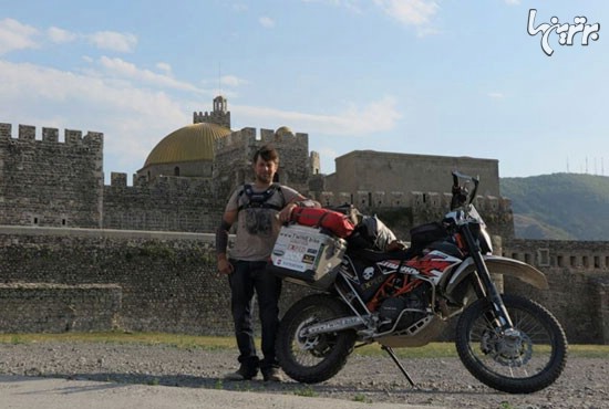 از زوریخ تا تهران با موتورسیکلت دیوید کرتز