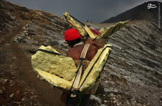 عکس: لحظاتی با کارگران معدن گوگرد