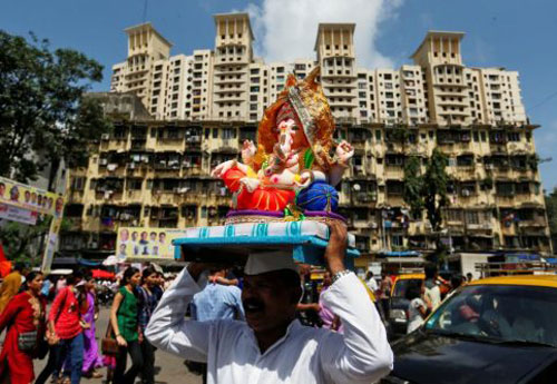 «جشن گانش» جشنواره خدایگان هندو