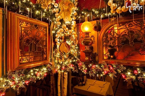 تزئینات زیبا و فوق العاده رستوران آلمانی به مناسبت کریسمس