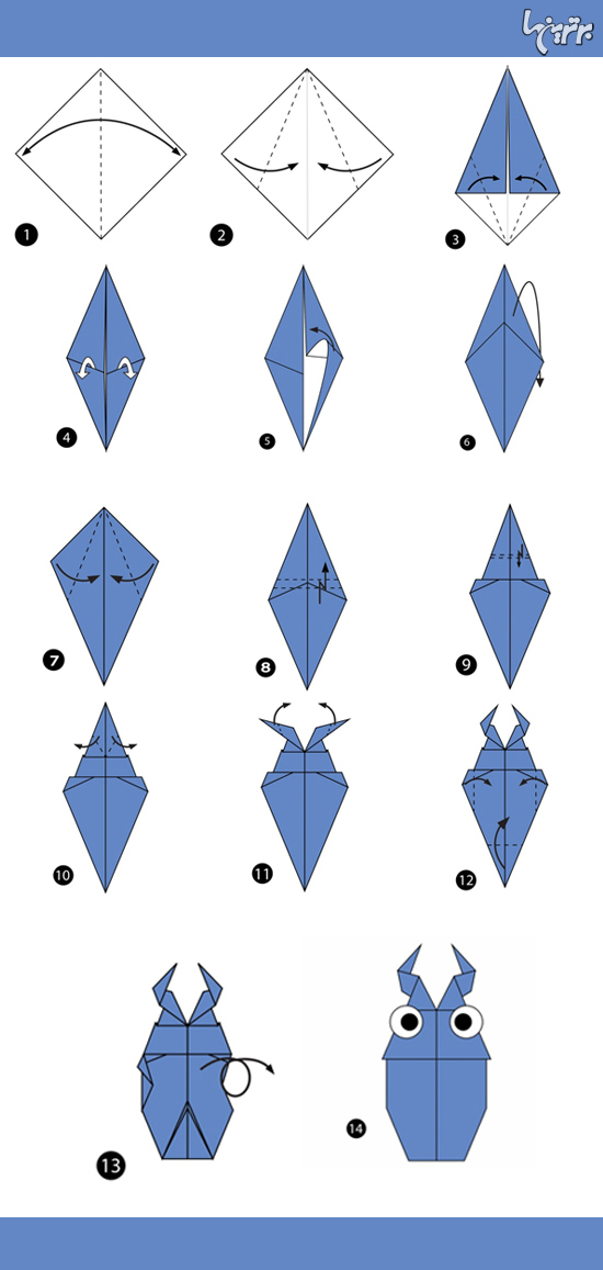 آموزش تصویری انواع اوریگامی ها