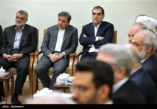 دیدار روحانی و اعضای هیئت دولت با  رهبر انقلاب