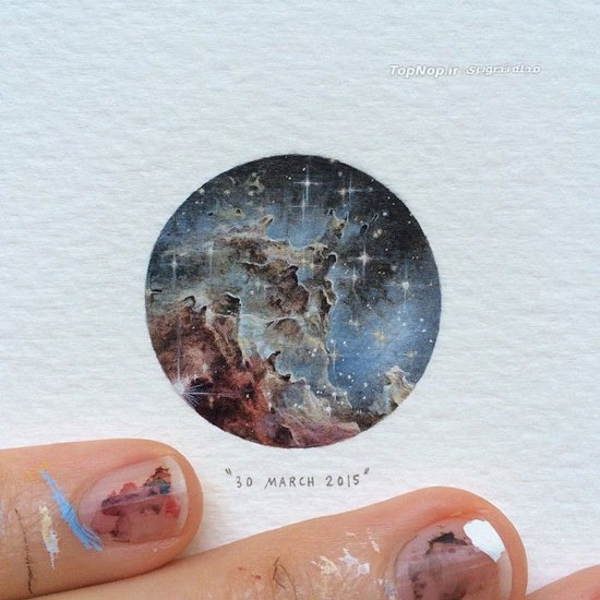 نقاشی های مینیاتوری از کهکشان ها