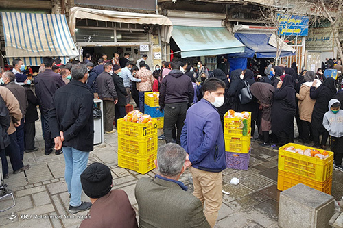 صف خرید مرغ در همدان