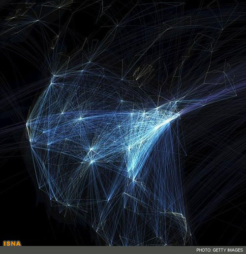 تصاویر خارق‌ العاده‌ از مسیرهای پروازی جهان