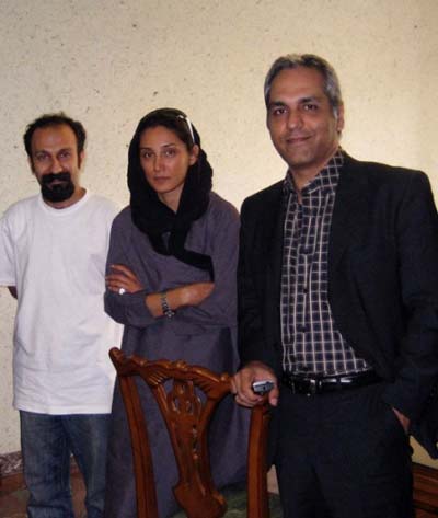 مهران مدیری، هدیه تهرانی و اصغر فرهادی در کنار هم