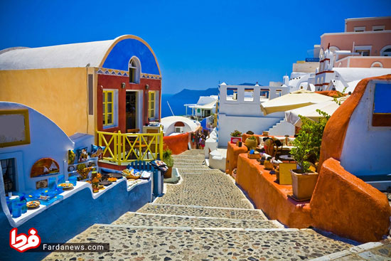 مناظر زیبای دهکده اویا در یونان