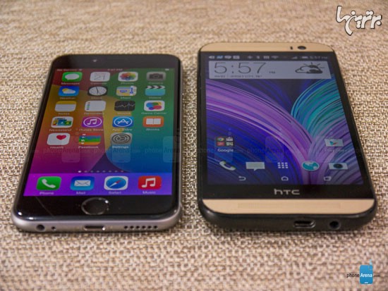 قد علم کردن آی‌فون 6 در برابر HTC One M8