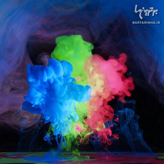 هنرنمایی فوق العاده زیبا با رنگ و بخار /عکس