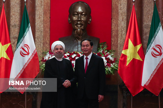 استقبال رسمی رییس جمهور ویتنام از روحانی