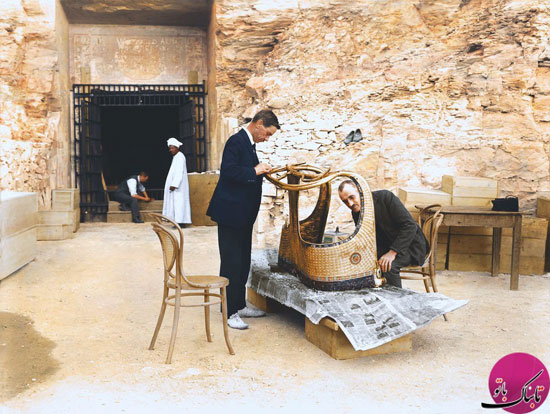 تصاویر کمیاب و رنگی از مقبره فرعون