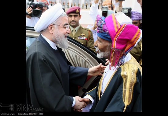استقبال رسمی سلطان قابوس از روحانی