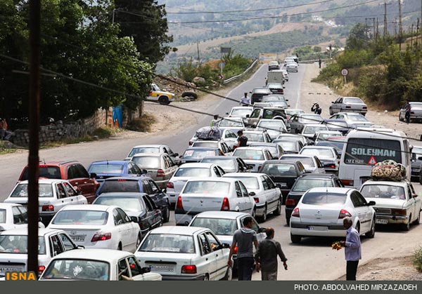 عکس: جاده چالوس در تعطیلات اخیر