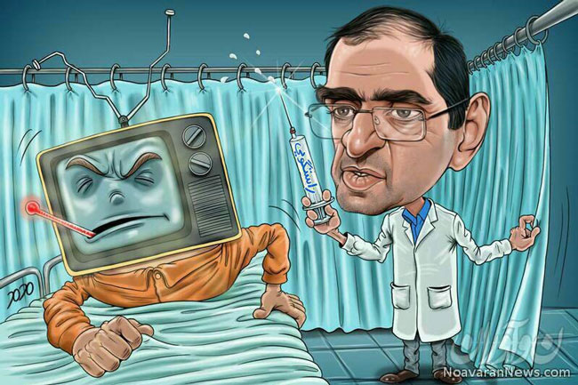 کارتون: وزیر بهداشت تلویزیون را ادب کرد!