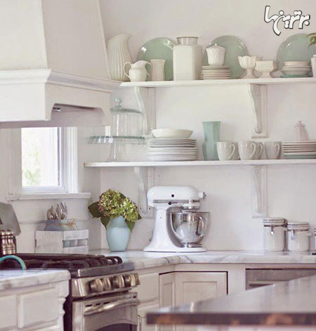 فواید استفاده از قفسه‌های بدون درب در آشپزخانه