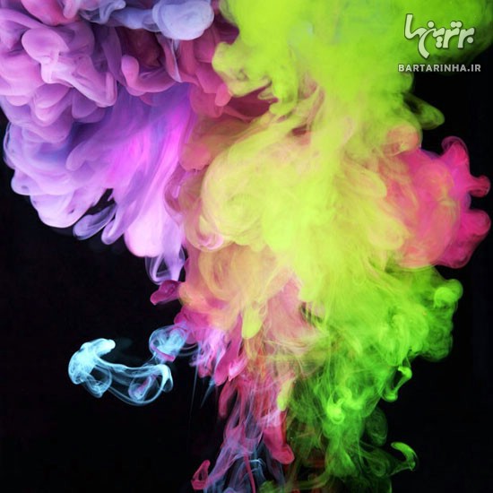 هنرنمایی فوق العاده زیبا با رنگ و بخار /عکس