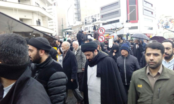 حضور سیدمیثم خامنه‌ای در راهپیمایی ۲۲ بهمن