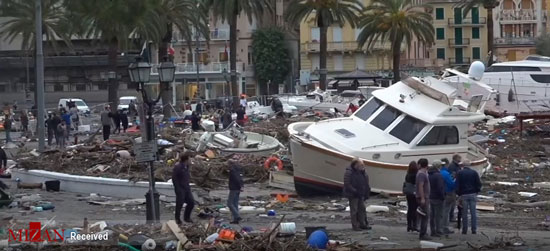 خسارت بارش شدید و طوفان در ایتالیا