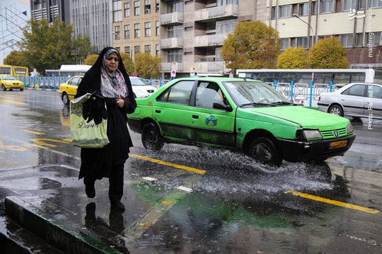 حال و هوای تهران در باران امروز