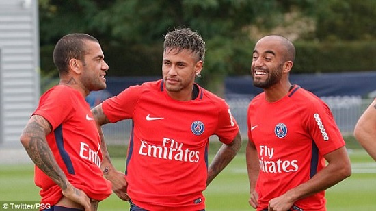 تمرین شاد PSG با حضور نیمار