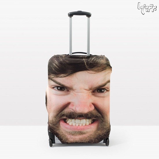 چاپ خنده دار، اما هوشمندانه چهره افراد روی چمدان
