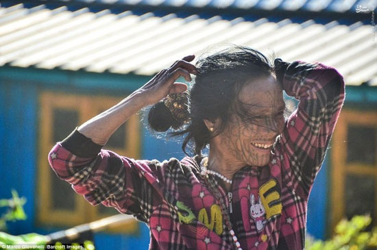 عکس: آرایش دردناک زنان میانمار