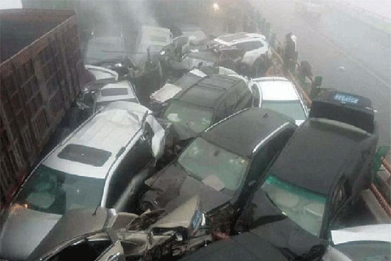 عکس: تصادف شدید در چین