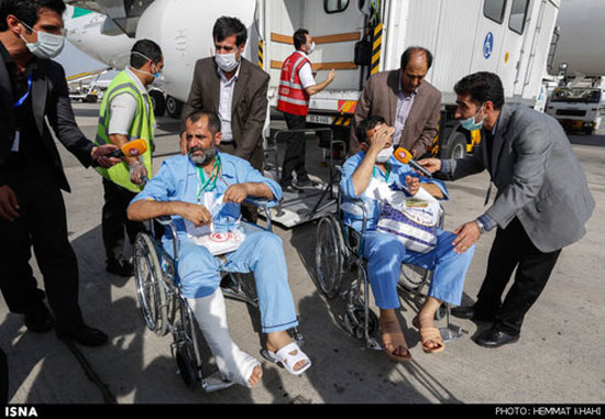 عکس: ورود تعدادی از مصدومان فاجعه منا به تهران