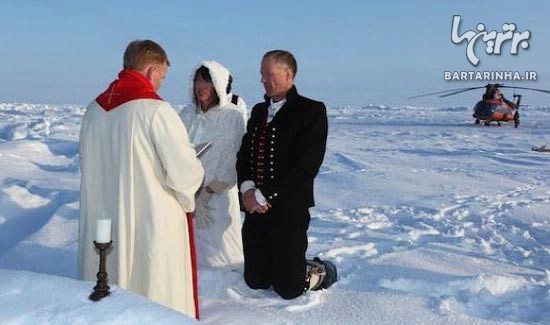 ازدواجی رویایی در قطب شمال! + عکس