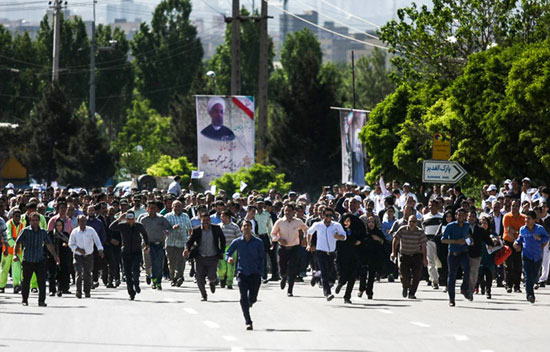 (تصاویر) استقبال از روحانی در تبریز