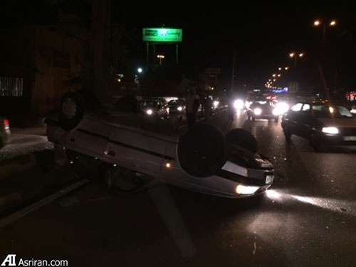 عکس: تصادف سنگین پژو در خیابان دماوند