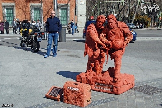 مجسمه های زنده در بارسلونا