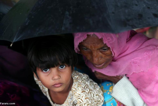 رنج باران برای آوارگان میانمار