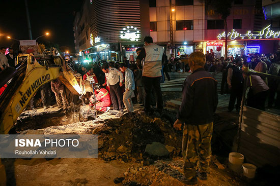 ریزش مرگبار چاه فاضلاب در میدان هفت تیر