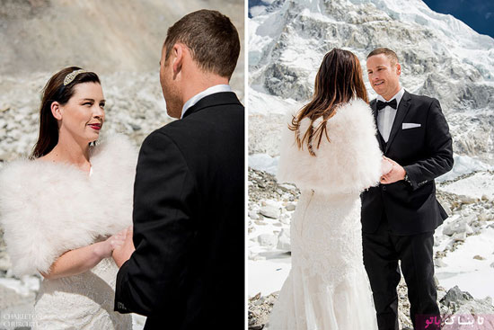 مراسم عروسی شگفت انگیز روی کوه «اورست»