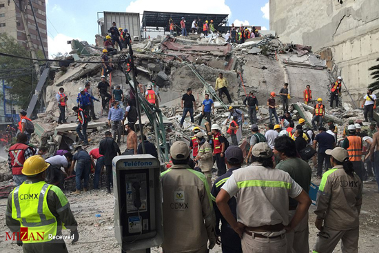 تصاویری از خسارت زلزله در مکزیک