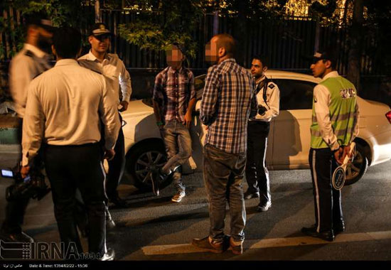 برخورد پلیس با رانندگان متخلف در شب
