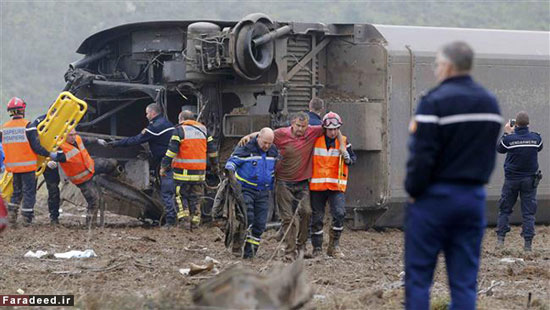 سقوط مرگبار قطار در فرانسه +عکس