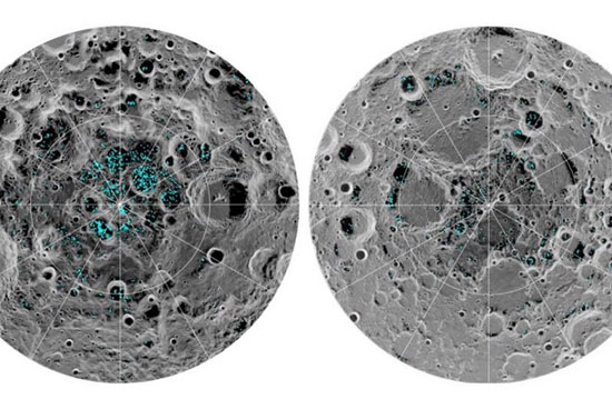 وجود آب یخ زده در قطب‌های ماه تایید شد