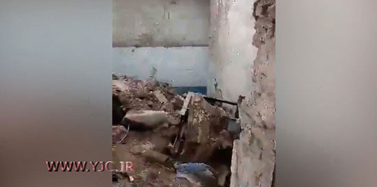 تخریب حمام تاریخی نیشابور بر اثر زلزله مشهد