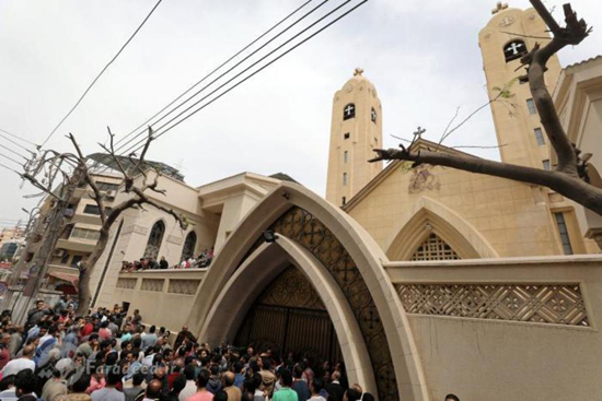 تصاویری از انفجار در کلیسای «طنطای» مصر