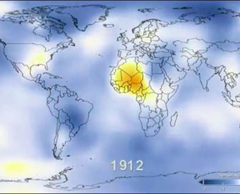 نقشه های ناسا از گرمای زمین طی 130 سال
