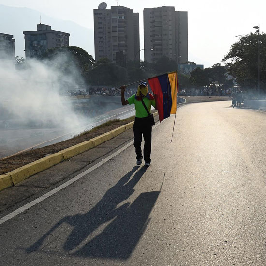 تظاهرات مخالفان نیکلاس مادورو در کاراکاس