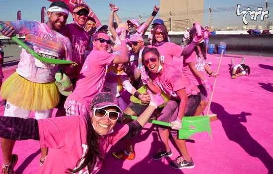 جشن رنگ‌بازی هیجان‌ انگیز در دبی +عکس