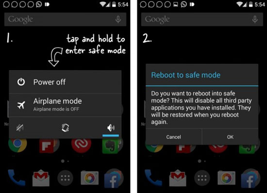 نحوه ورود به حالت Safe Mode در اندروید