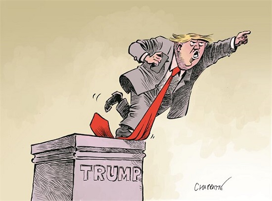 مجسمه ترامپ بعد از نتایج انتخابات!