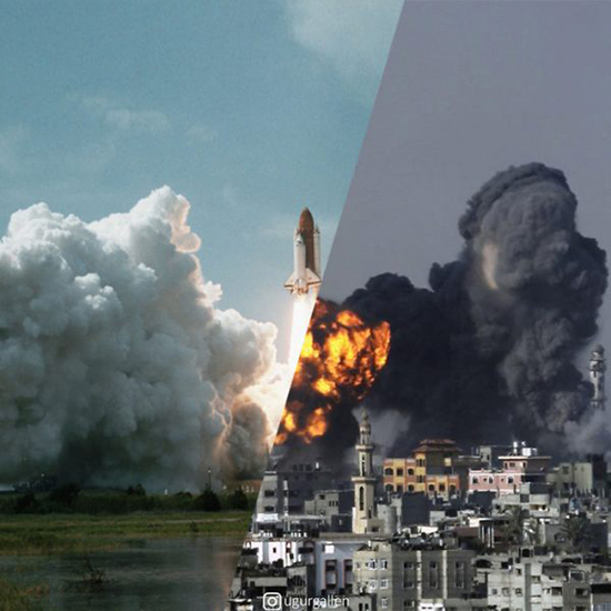 تصاویر تاثیرگذار از ترکیب جنگ و صلح