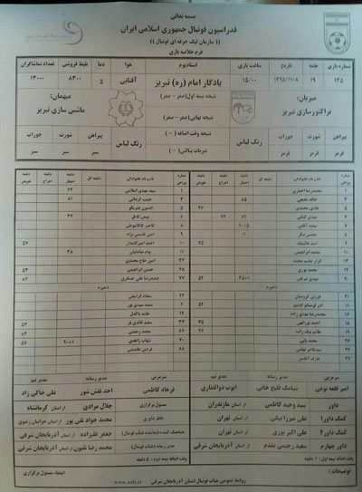 تراکتورسازی با 4 غایب مقابل پرسپولیس