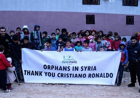 تشکر کودکان سوری از کریستیانو رونالدو